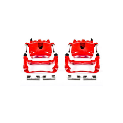 PowerStop Power Stop 06-10 Jeep Commander Front Red Calipers w/Brackets - Pair S4990