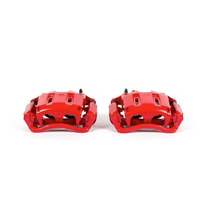 PowerStop Power Stop 05-12 Ford F-350 Super Duty Front Red Calipers w/Brackets - Pair S4996