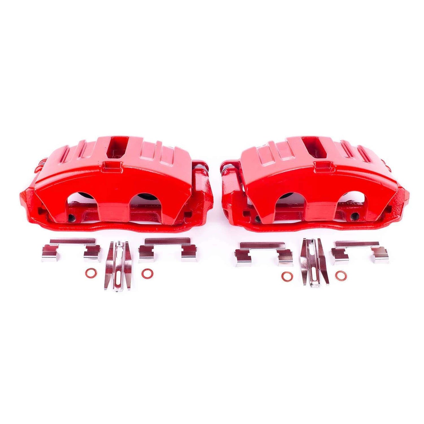 PowerStop Power Stop 05-13 Chevrolet Corvette Front Red Calipers w/Brackets - Pair S5006C