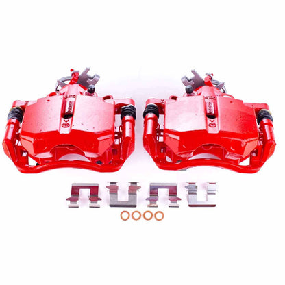 PowerStop Power Stop 06-11 Buick Lucerne Rear Red Calipers w/Brackets - Pair S5014