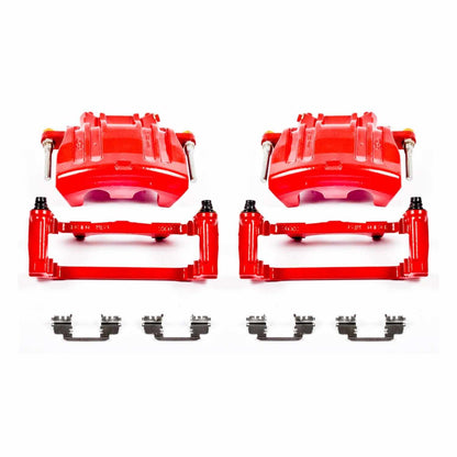 PowerStop Power Stop 2012 Chrysler 300 Front Red Calipers w/Brackets - Pair S5016A
