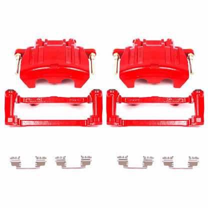 PowerStop Power Stop 05-11 Chrysler 300 Front Red Calipers w/Brackets - Pair S5016