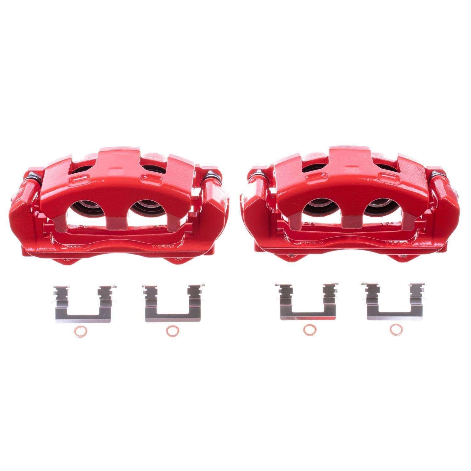 PowerStop Power Stop 08-09 Buick Allure Front Red Calipers w/Brackets - Pair S5024