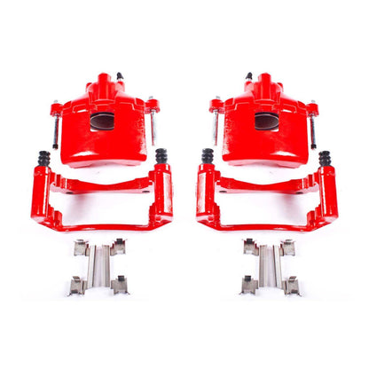 PowerStop Power Stop 2004 Pontiac Grand Prix Front Red Calipers w/Brackets - Pair S5034A