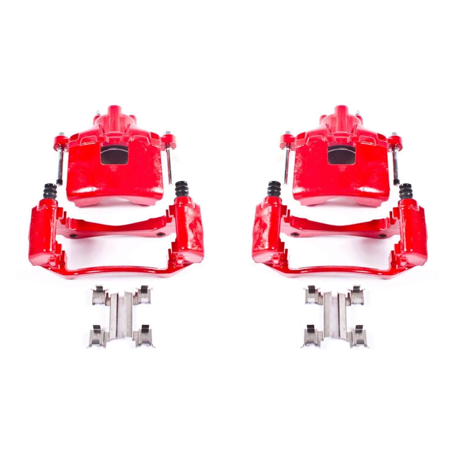 PowerStop Power Stop 05-09 Buick Allure Front Red Calipers w/Brackets - Pair S5034