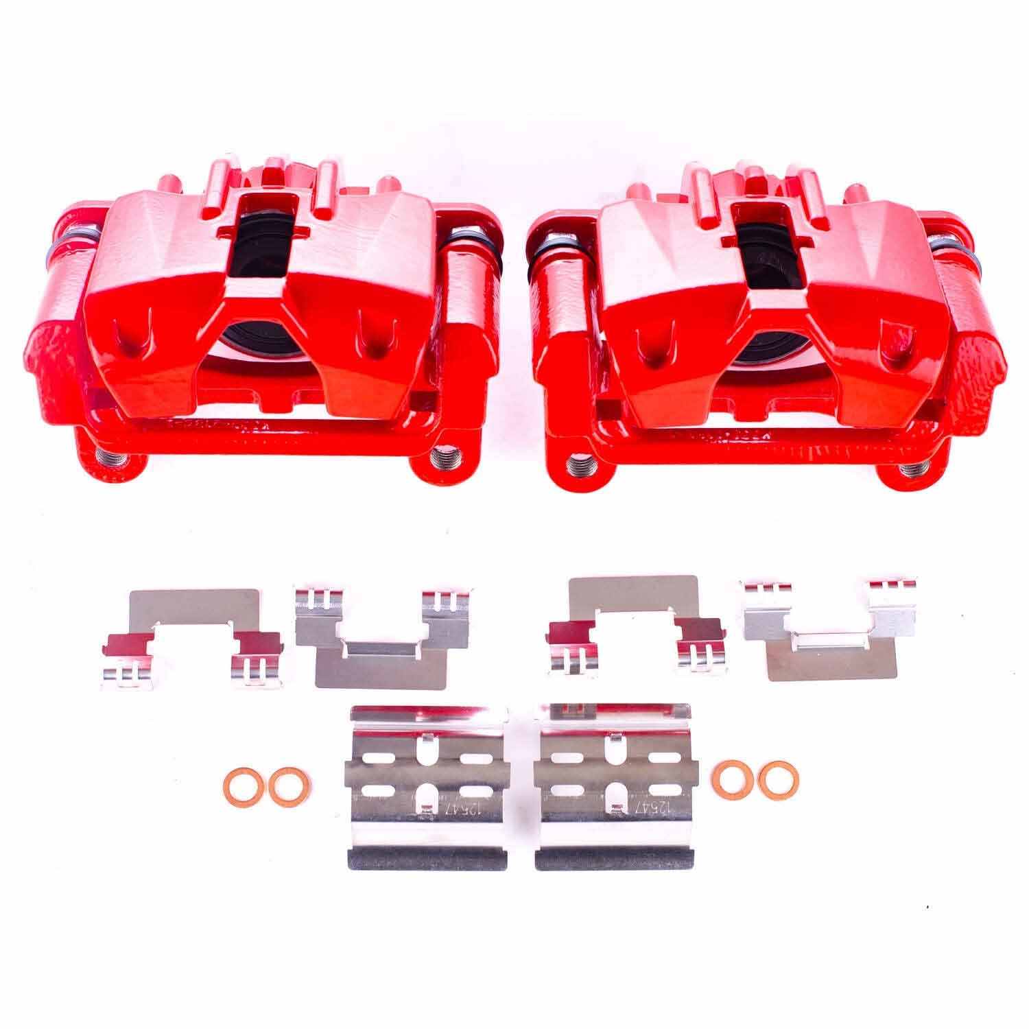 PowerStop Power Stop 06-09 Cadillac XLR Rear Red Calipers w/Brackets - Pair S5036
