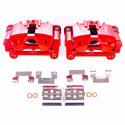 PowerStop Power Stop 06-09 Cadillac XLR Rear Red Calipers w/Brackets - Pair S5036