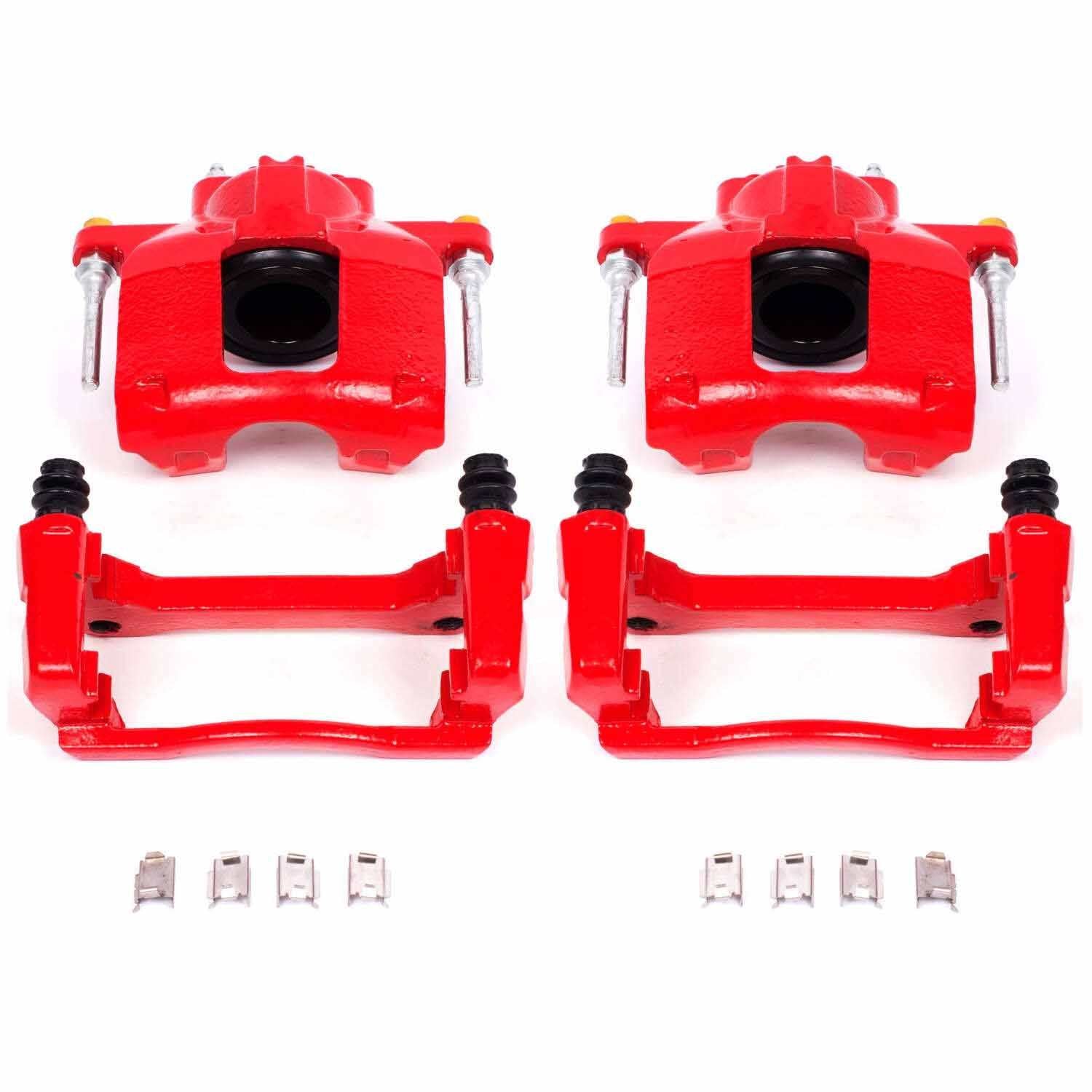 PowerStop Power Stop 08-16 Chrysler Town & Country Front Red Calipers w/Brackets - Pair S5044