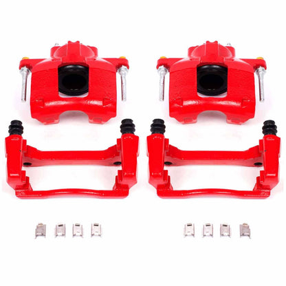 PowerStop Power Stop 08-16 Chrysler Town & Country Front Red Calipers w/Brackets - Pair S5044