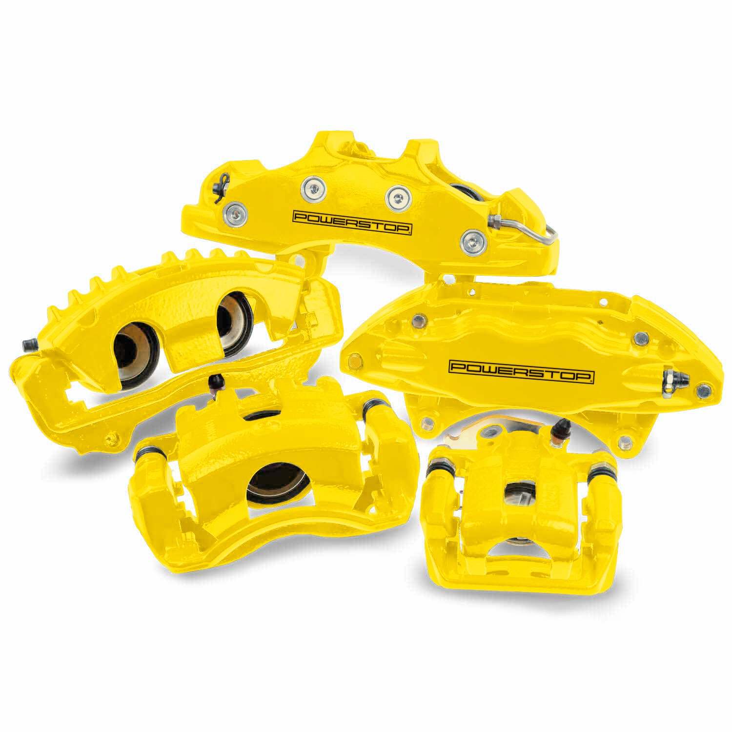 PowerStop Power Stop 2018 Jeep Wrangler JK Rear Yellow Caliper w/Bracket (Pair) S5046YLW