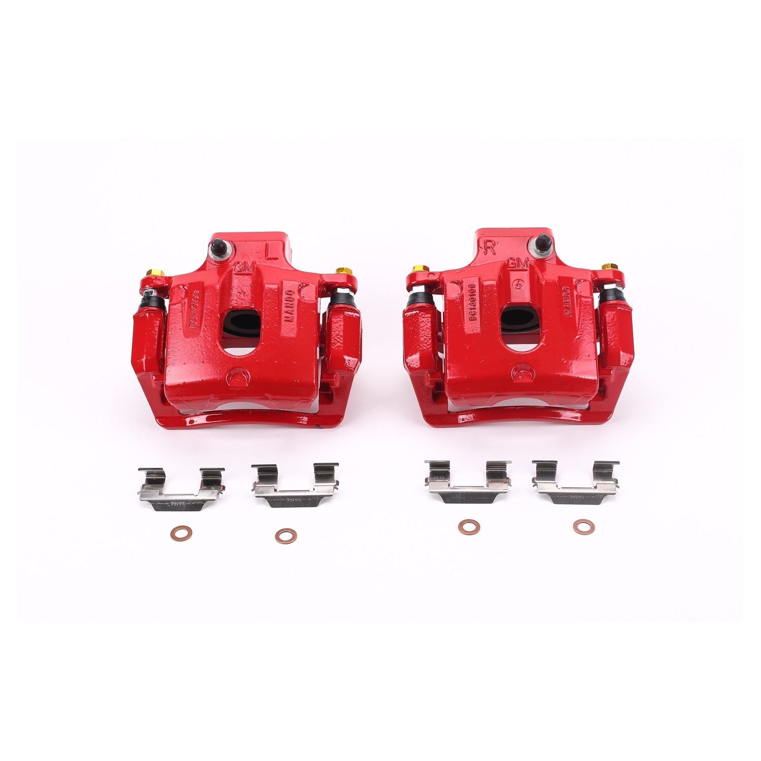 PowerStop Power Stop 08-16 Buick Enclave Rear Red Calipers w/Brackets - Pair S5058