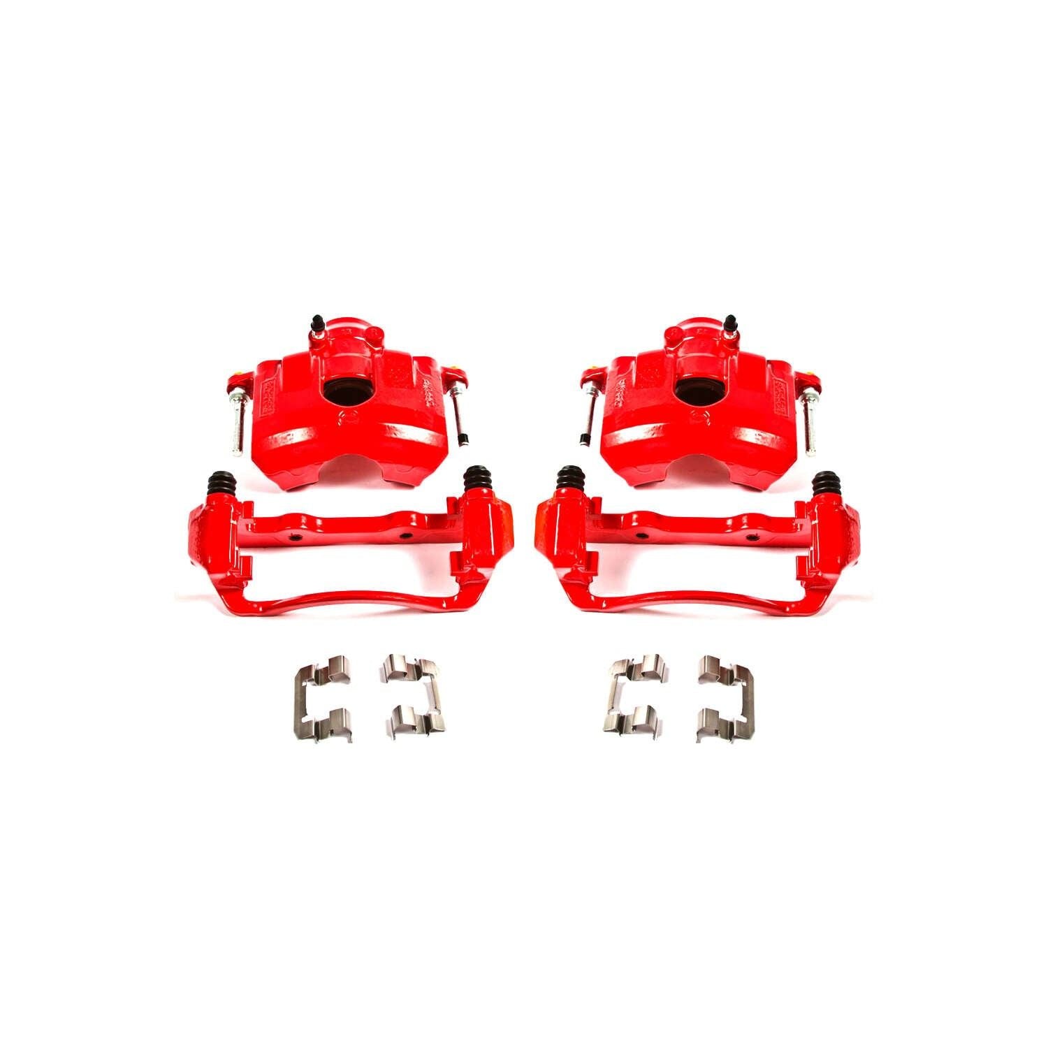 PowerStop Power Stop 08-11 Ford Focus Front Red Calipers w/Brackets - Pair S5068