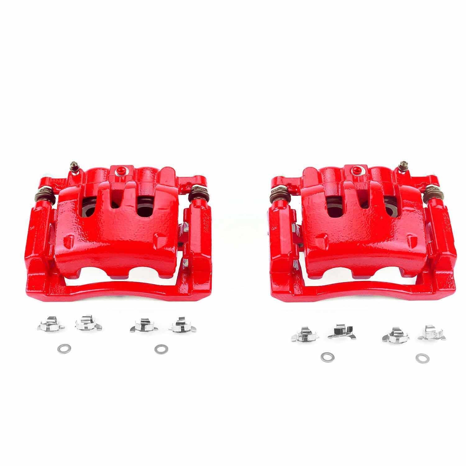 PowerStop Power Stop 08-12 Ford F-250 Super Duty Rear Red Calipers w/Brackets - Pair S5076