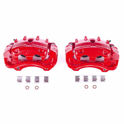 PowerStop Power Stop 08-14 Cadillac CTS Front Red Calipers w/Brackets - Pair S5116