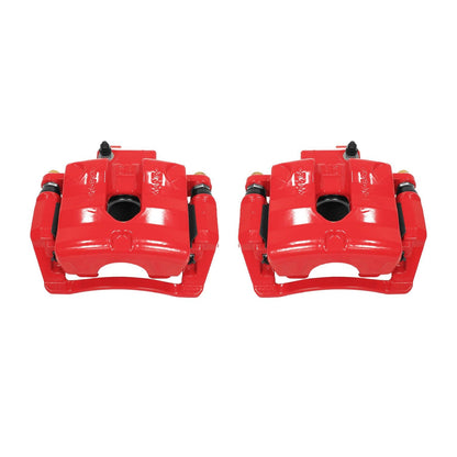 PowerStop Power Stop 10-11 Cadillac SRX Rear Red Calipers w/Brackets - Pair S5118A