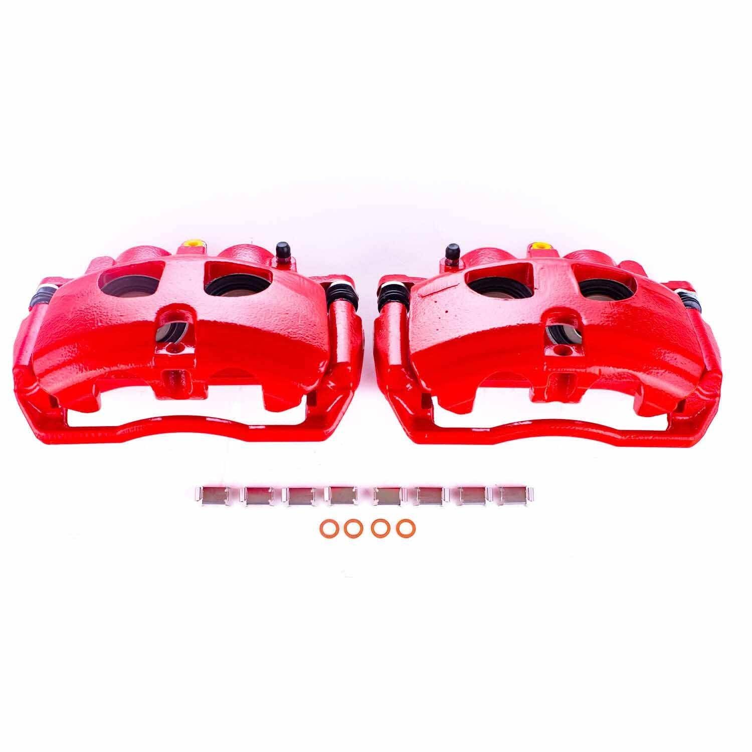PowerStop Power Stop 09-10 Dodge Ram 3500 Rear Red Calipers w/Brackets - Pair S5210