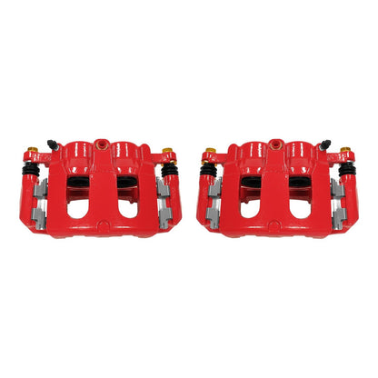 PowerStop Power Stop 11-17 Ford Explorer Front Red Calipers w/Brackets - Pair S5214