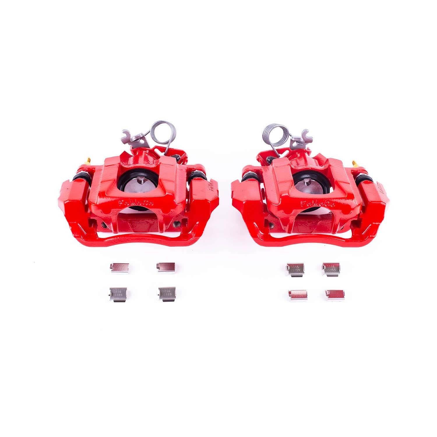 PowerStop Power Stop 11-14 Ford Edge Rear Red Calipers w/Brackets - Pair S5298