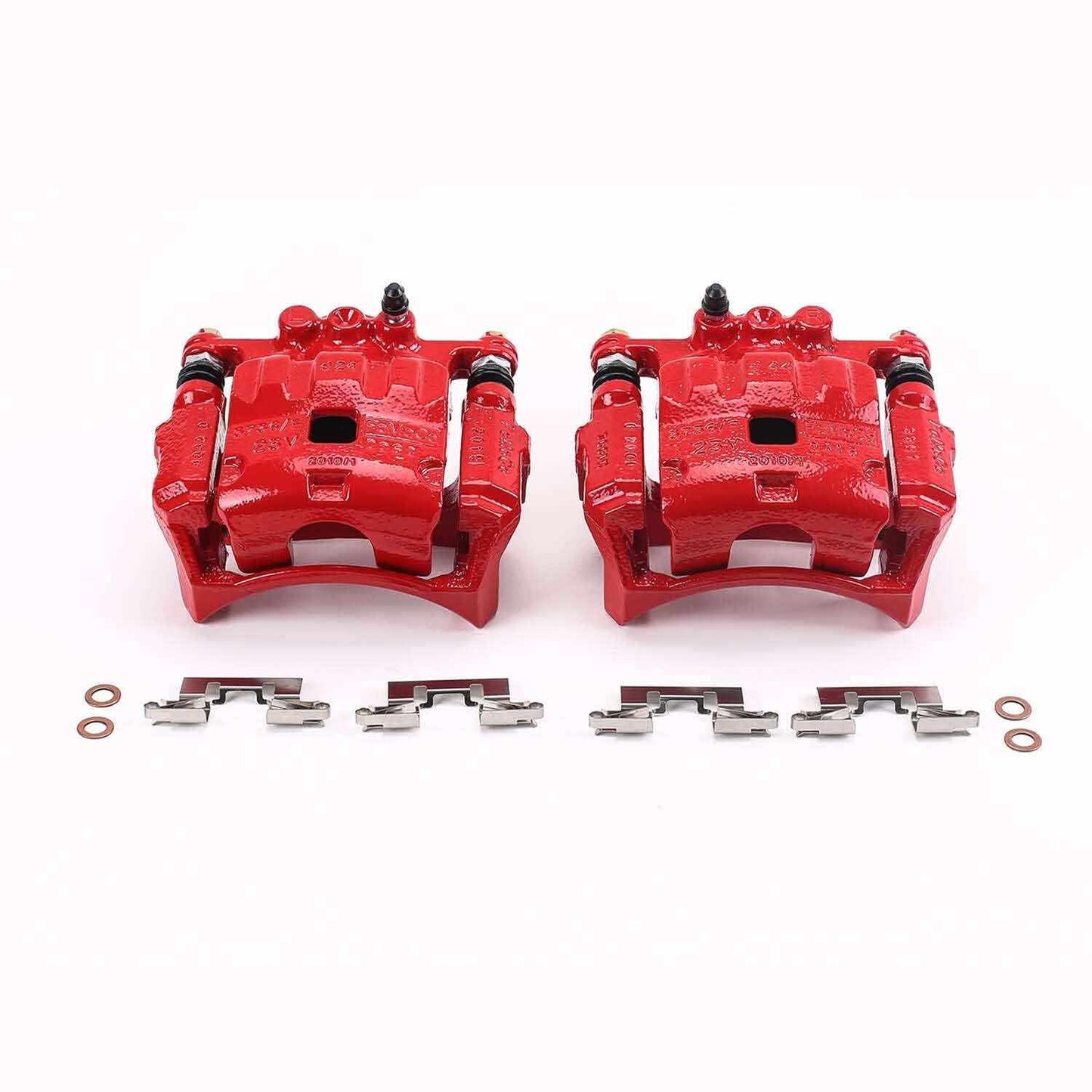 PowerStop Power Stop 11-17 Ford Fiesta Front Red Calipers w/Brackets - Pair S5304