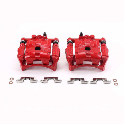 PowerStop Power Stop 11-17 Ford Fiesta Front Red Calipers w/Brackets - Pair S5304