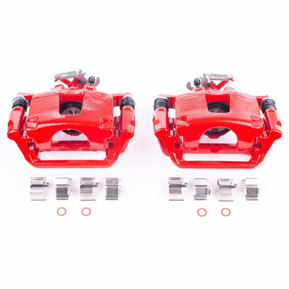 PowerStop Power Stop 12-16 Chrysler Town & Country Rear Red Calipers w/Brackets - Pair S5398