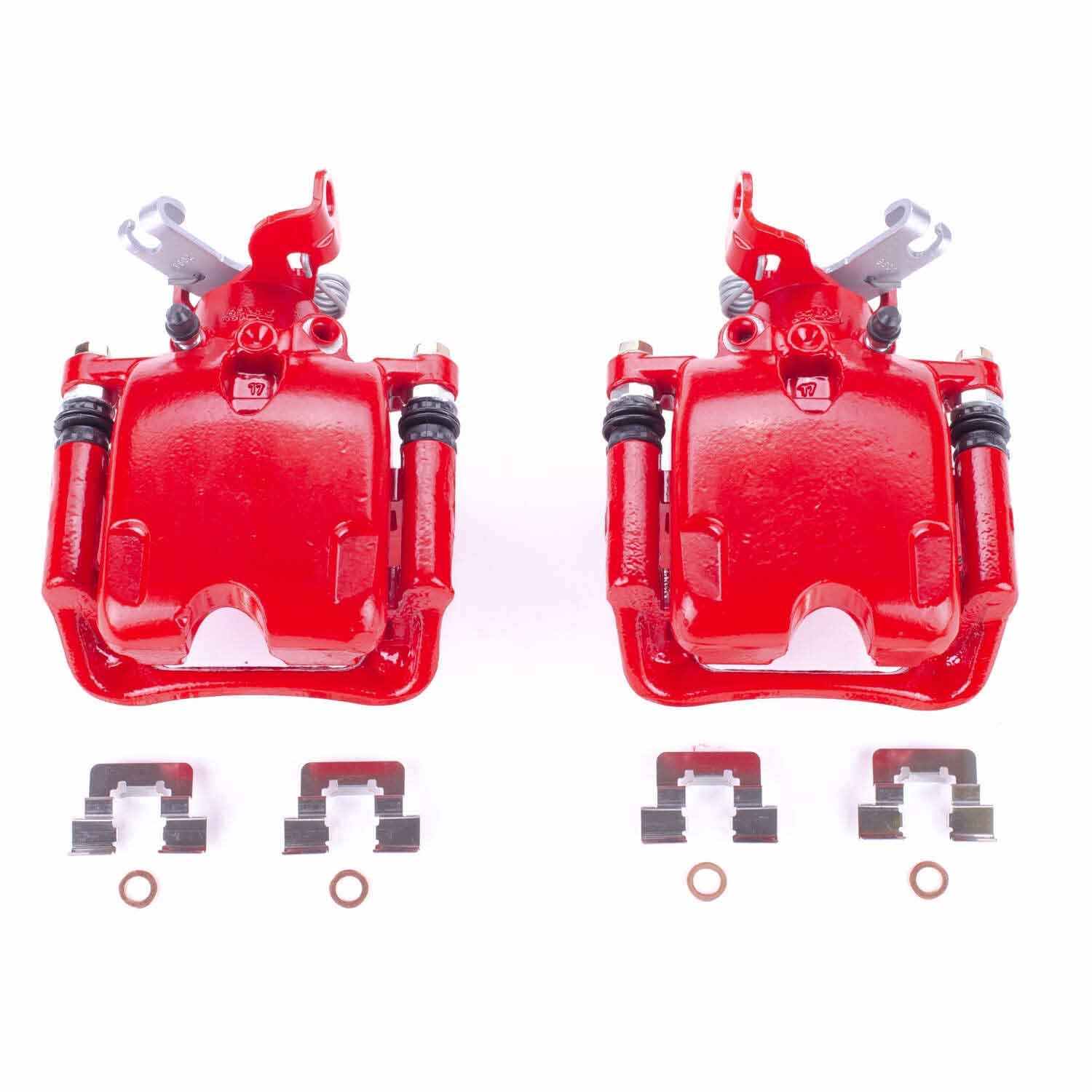 PowerStop Power Stop 12-16 Buick LaCrosse Rear Red Calipers w/Brackets - Pair S5400A