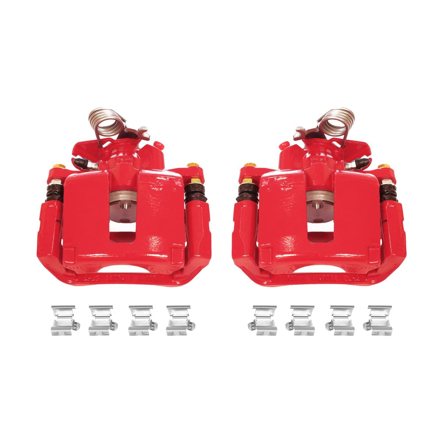 PowerStop Power Stop 13-17 Ford Explorer Rear Red Calipers w/Brackets - Pair S5466