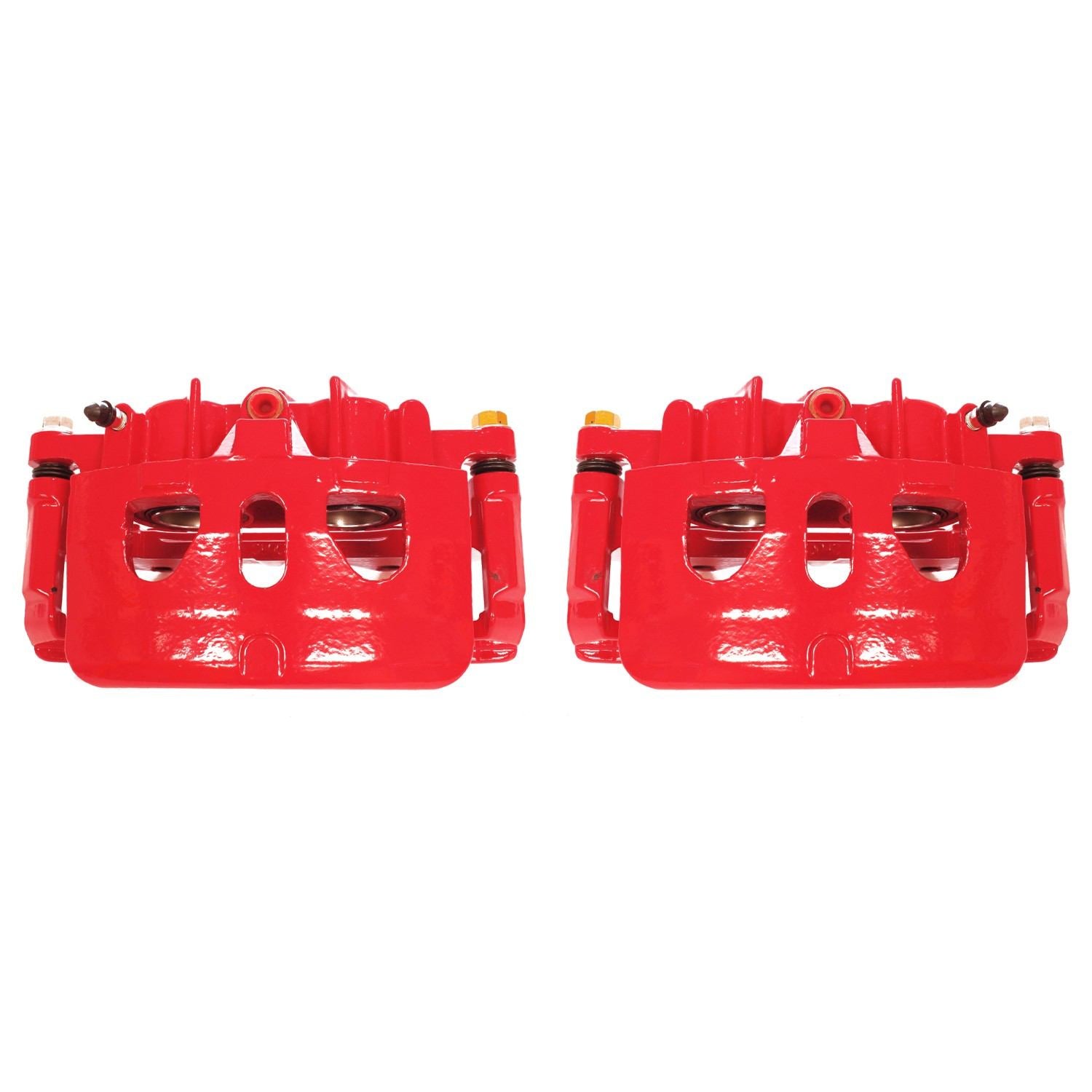 PowerStop Power Stop 13-17 Ford Explorer Front Red Calipers w/Brackets - Pair S5468