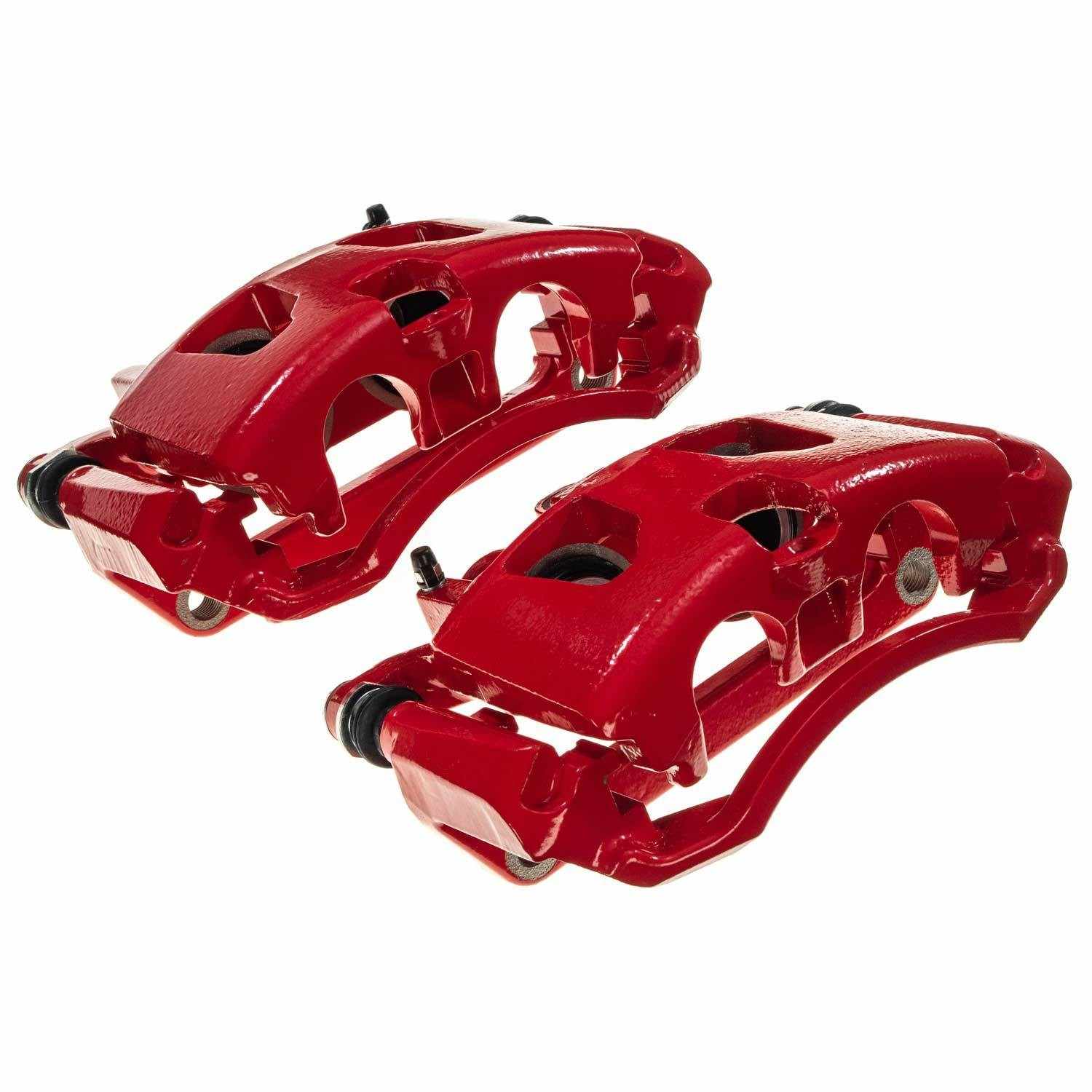PowerStop Power Stop 13-22 Ford F-250/F-350 Super Duty Rear Red Caliper Pair w/ Brkt S5472