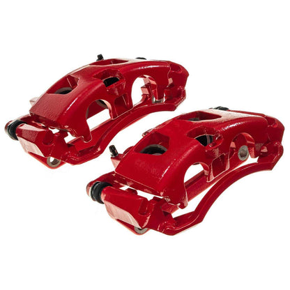 PowerStop Power Stop 13-22 Ford F-250/F-350 Super Duty Rear Red Caliper Pair w/ Brkt S5472