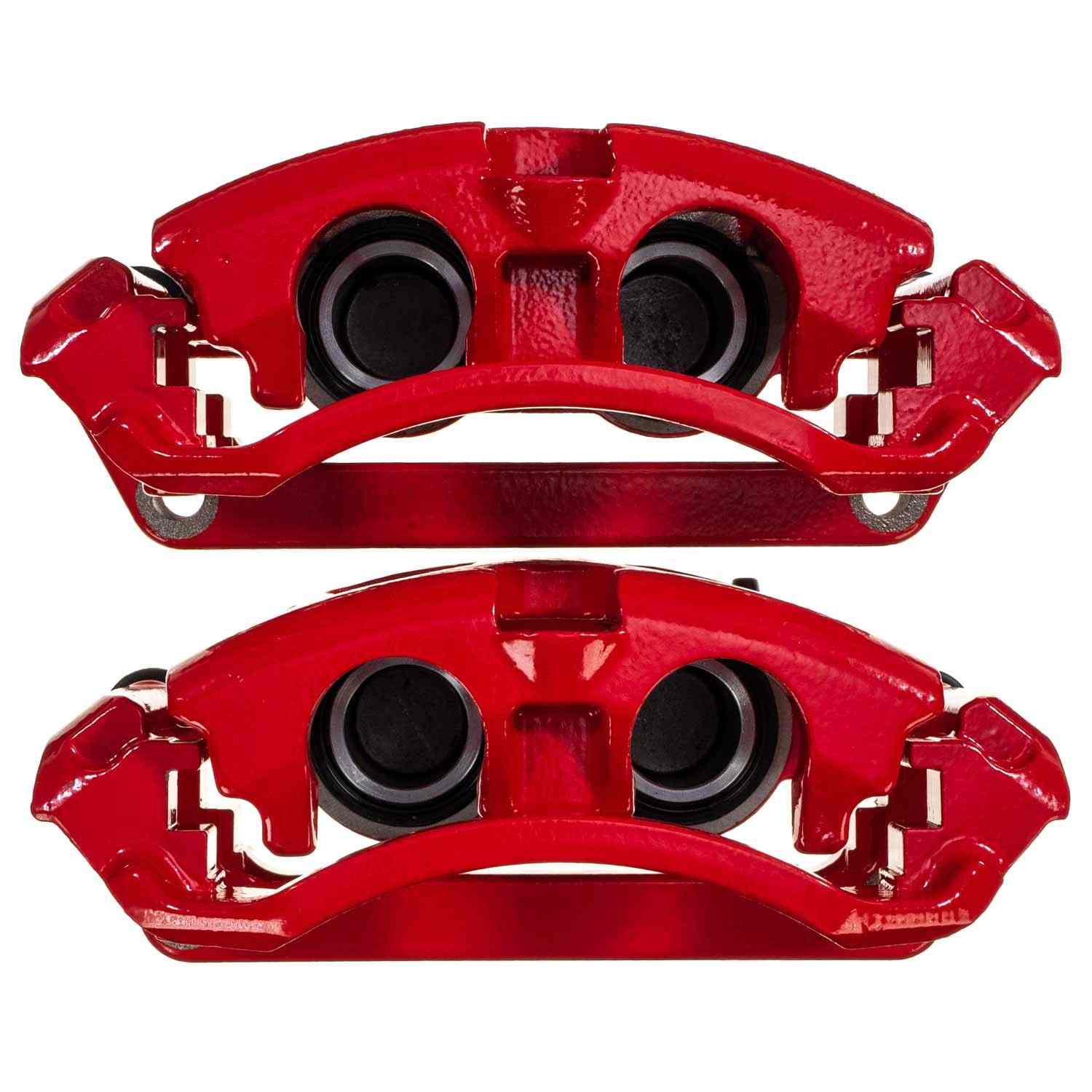 PowerStop Power Stop 13-22 Ford F-250/F-350 Super Duty Rear Red Caliper Pair w/ Brkt S5472