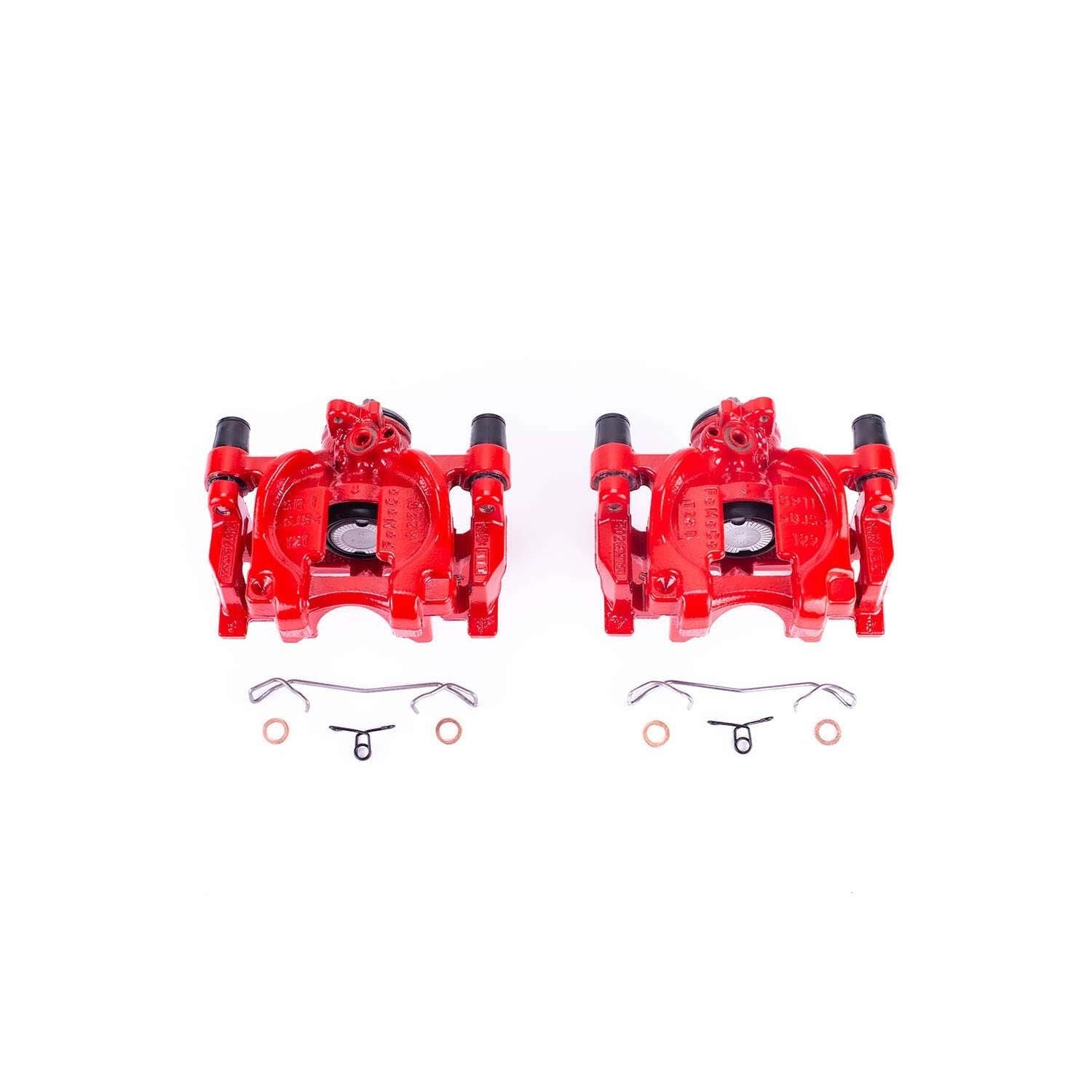 PowerStop Power Stop 15-18 Ford Edge Rear Red Calipers w/Brackets - Pair S5476