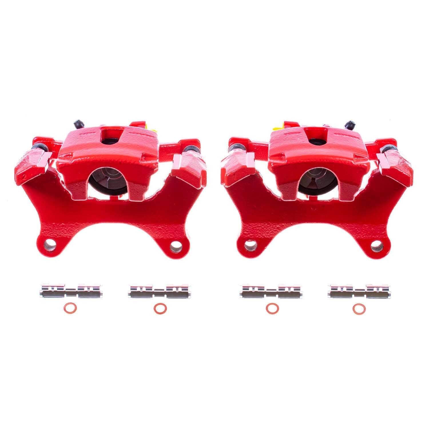 PowerStop Power Stop 15-17 Ford F-150 Rear Red Calipers w/Brackets - Pair S5500