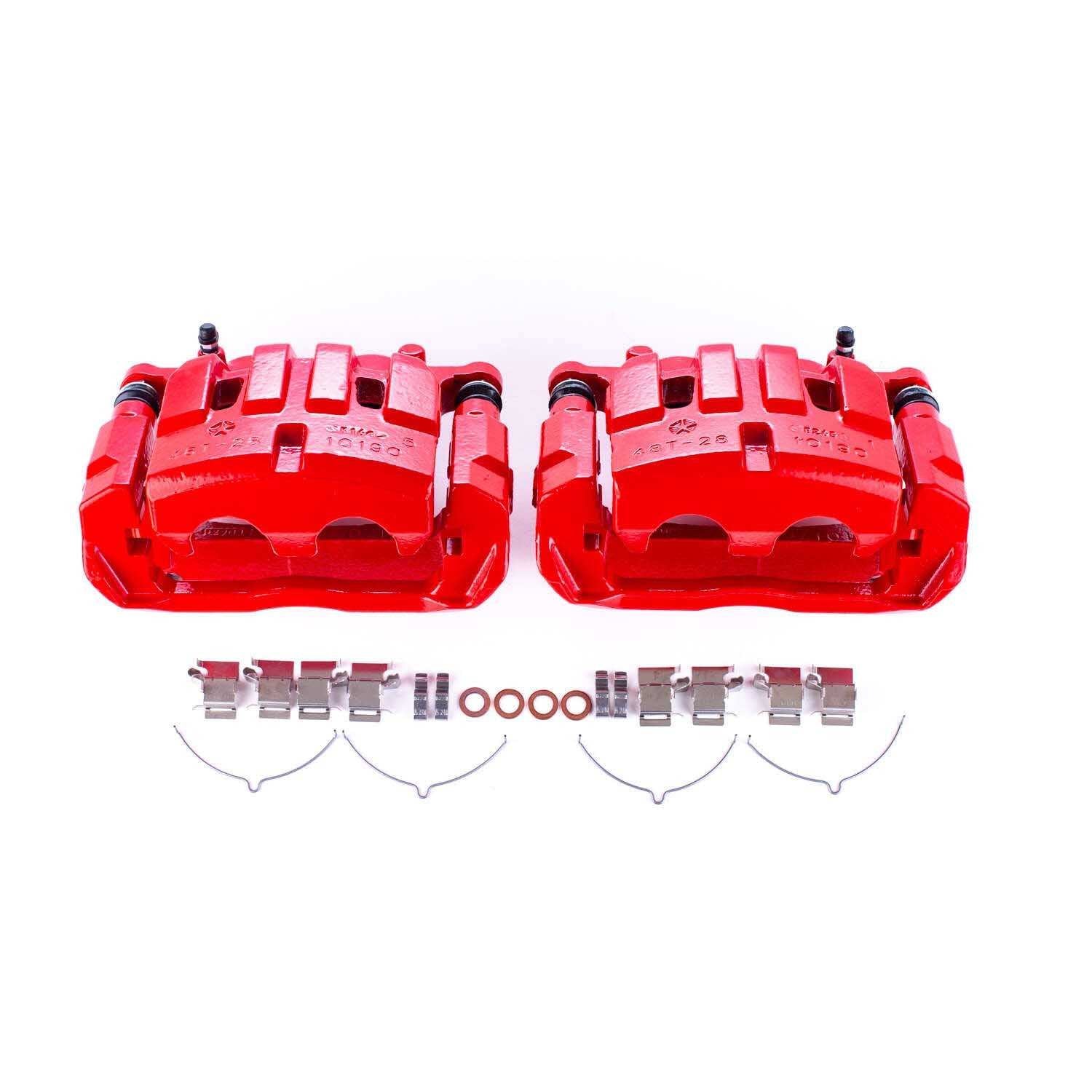 PowerStop Power Stop 14-18 Jeep Cherokee Front Red Calipers w/Brackets - Pair S5508