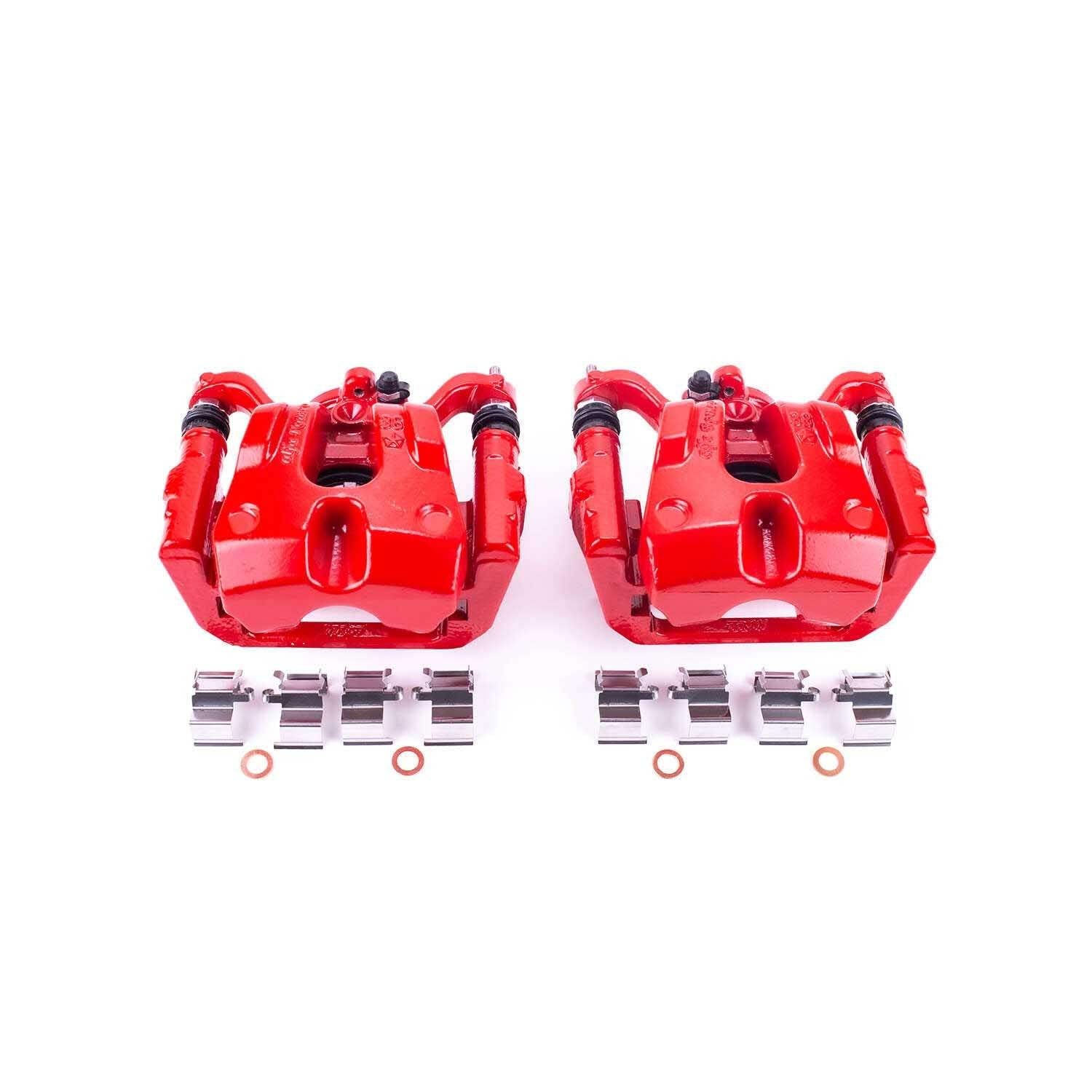 PowerStop Power Stop 15-17 Chrysler 200 Rear Red Calipers w/Brackets - Pair S5530