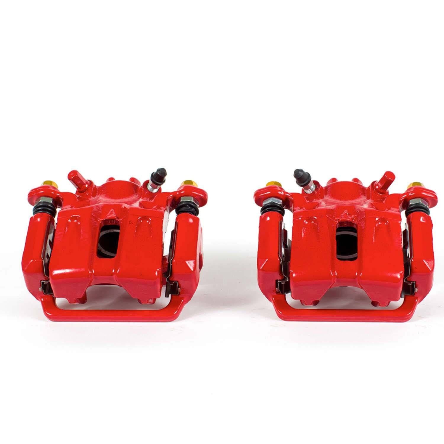 PowerStop Power Stop 09-14 Acura TL Rear Red Calipers w/Brackets - Pair S6026