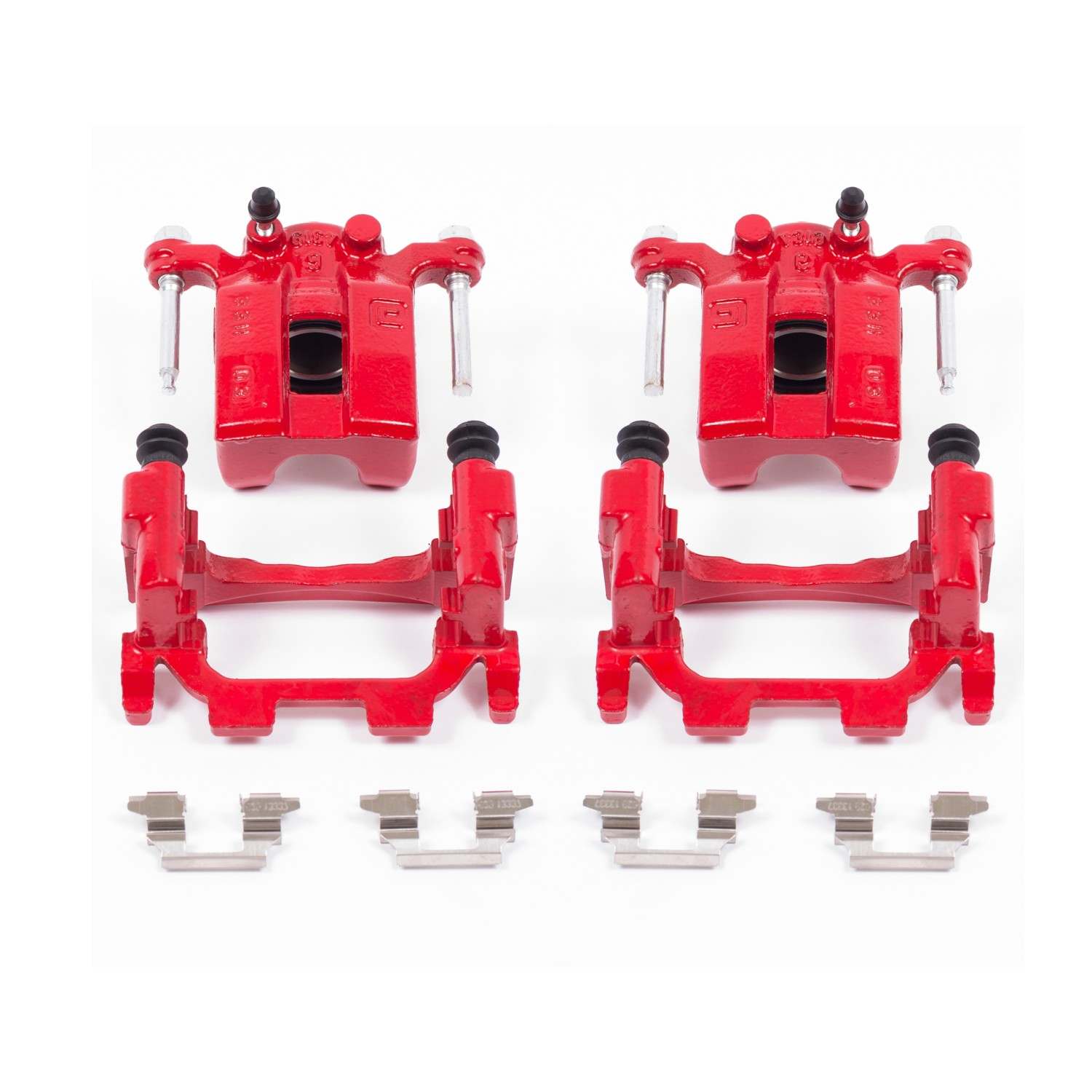 PowerStop Power Stop 11-12 Infiniti G25 Rear Red Calipers w/Brackets - Pair S6036