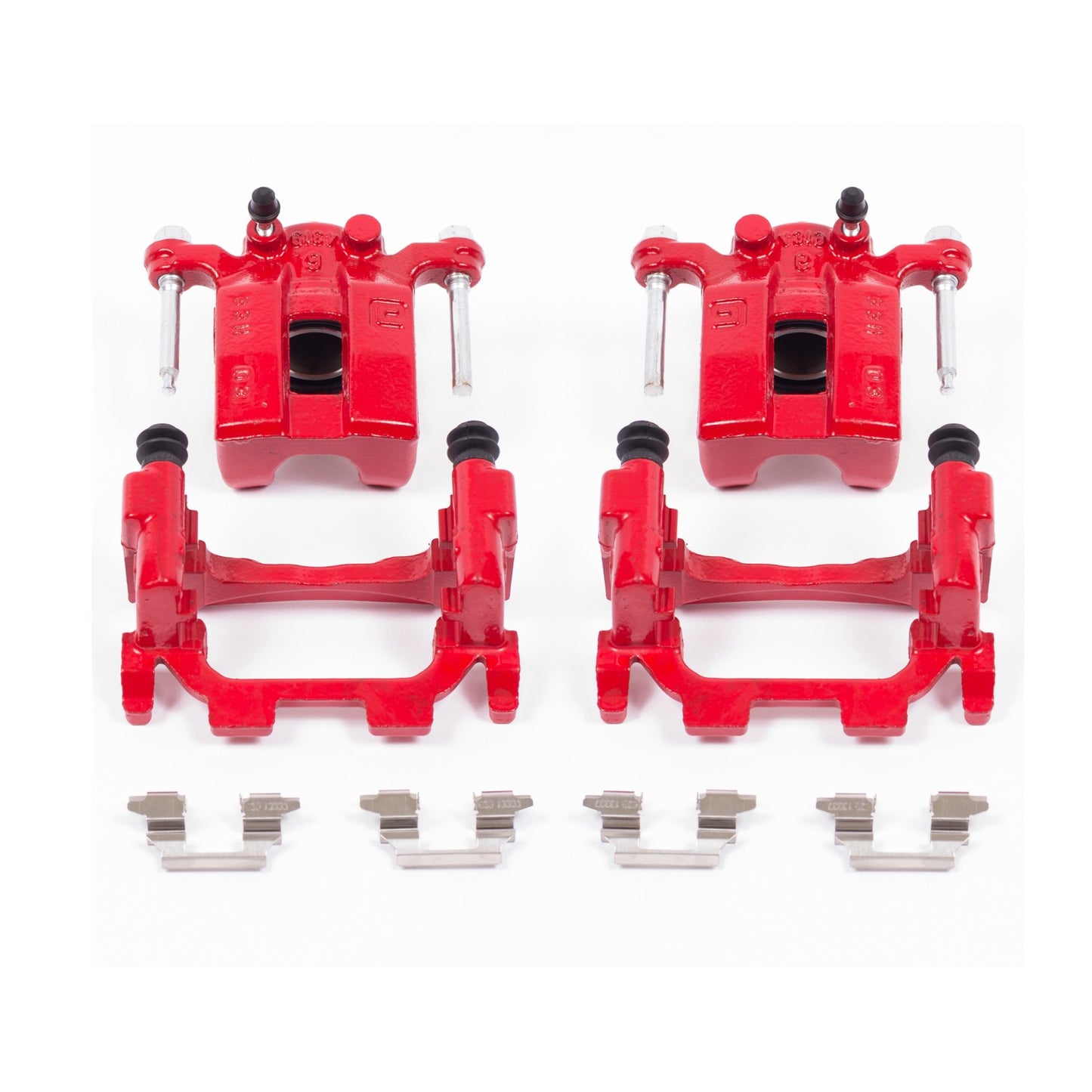 PowerStop Power Stop 11-12 Infiniti G25 Rear Red Calipers w/Brackets - Pair S6036