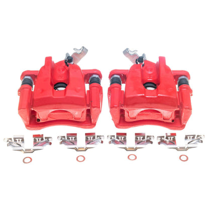 Power Stop 09-10 Pontiac Vibe Rear Red Calipers - Pair S6128