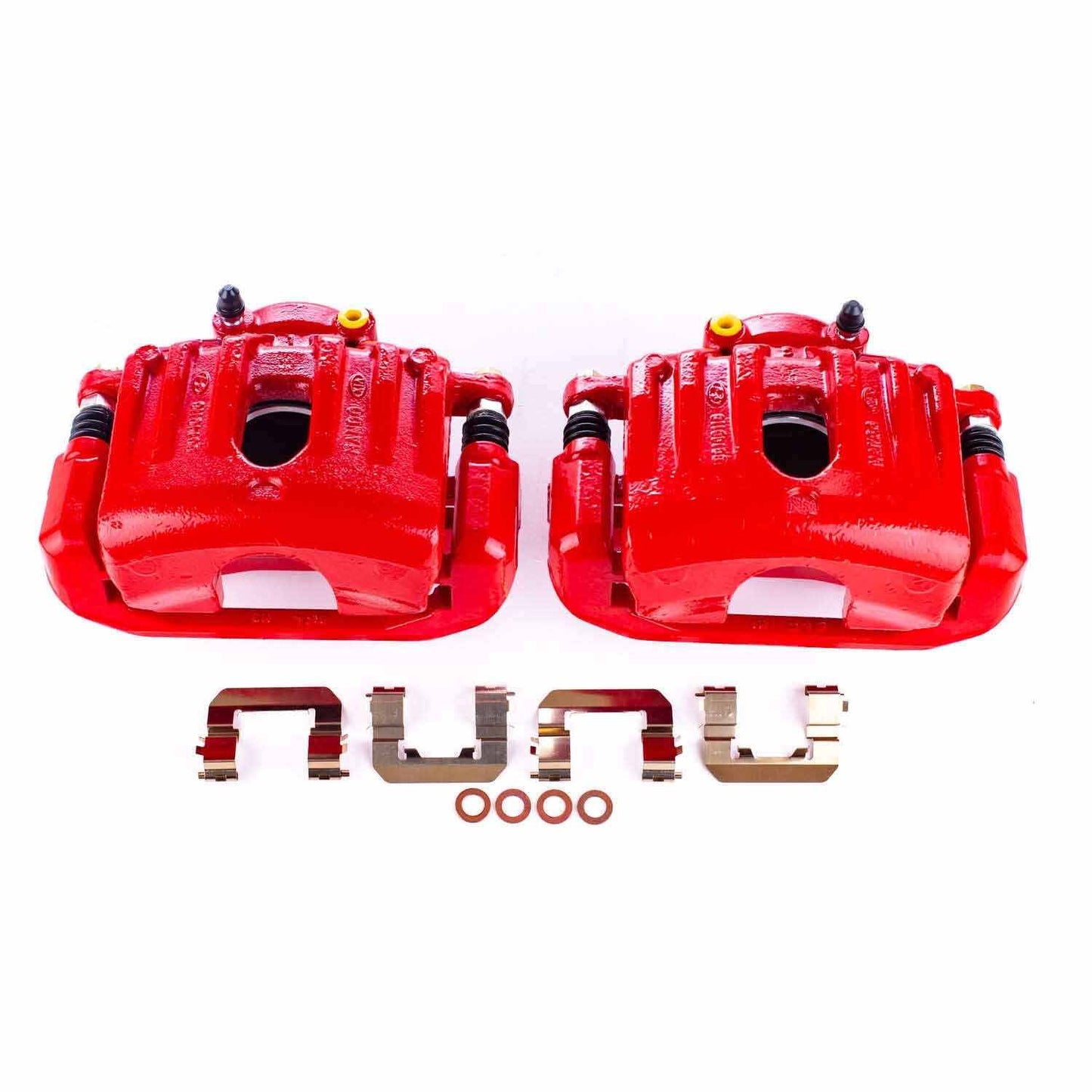 PowerStop Power Stop 09-11 Hyundai Genesis Front Red Calipers w/Brackets - Pair S6140