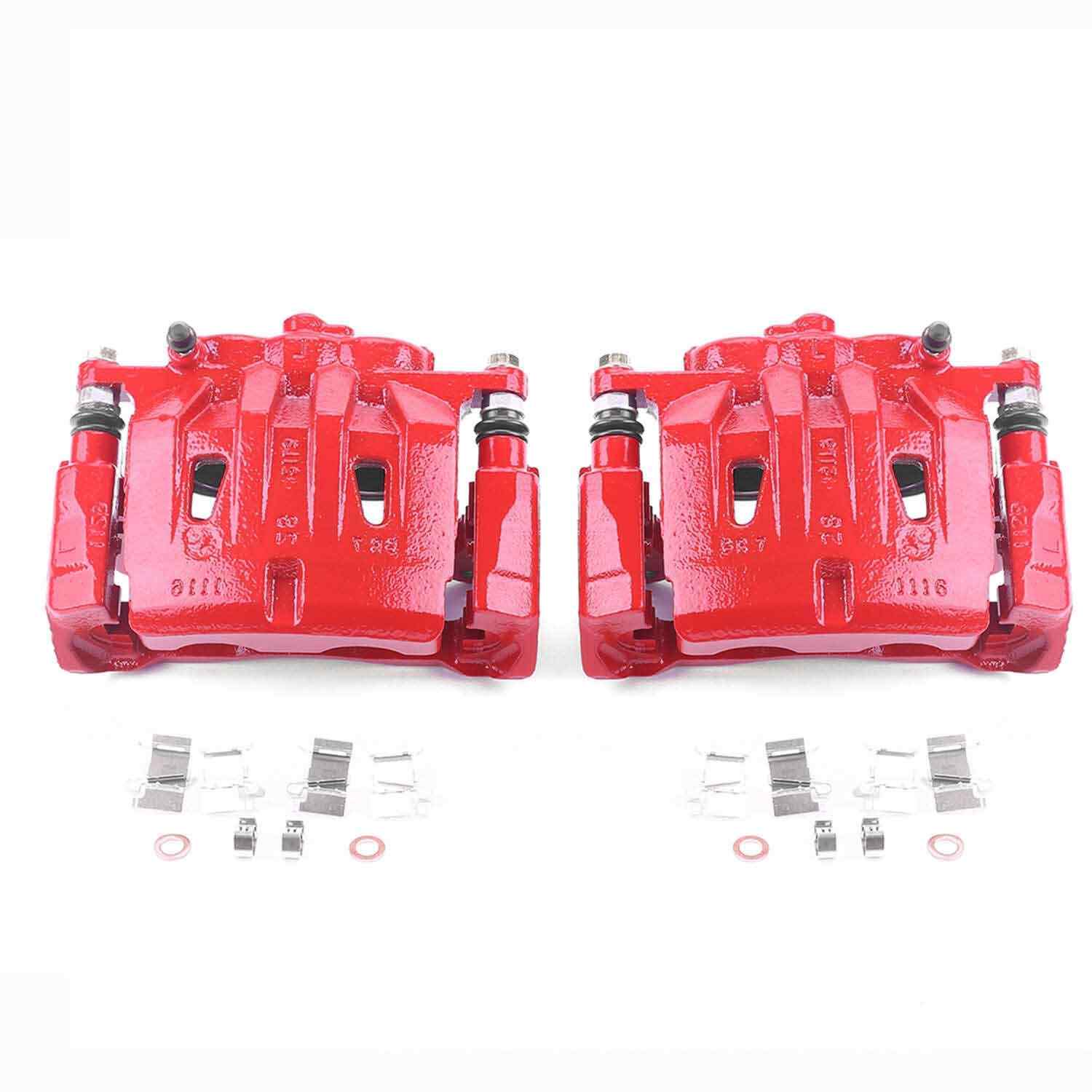 PowerStop Power Stop 10-18 Lexus RX350 Front Red Calipers w/Brackets - Pair S6274
