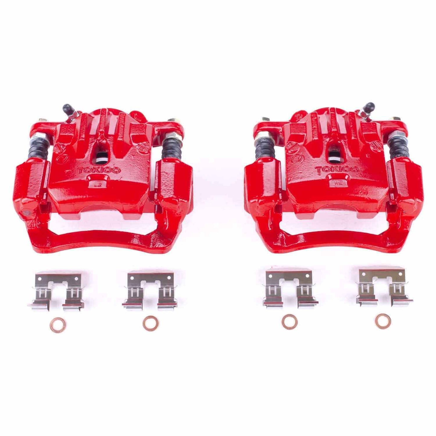 PowerStop Power Stop 10-14 Subaru Legacy Rear Red Calipers w/Brackets - Pair S6276