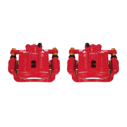 PowerStop Power Stop 10-16 Hyundai Genesis Coupe Rear Red Calipers w/Brackets - Pair S6394
