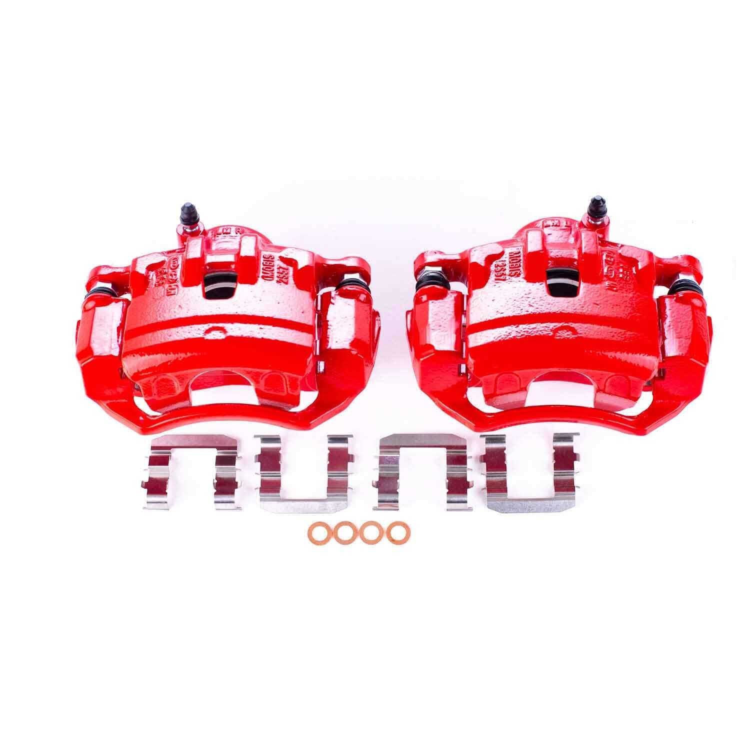 PowerStop Power Stop 10-12 Hyundai Tucson Front Red Calipers w/Brackets - Pair S6404