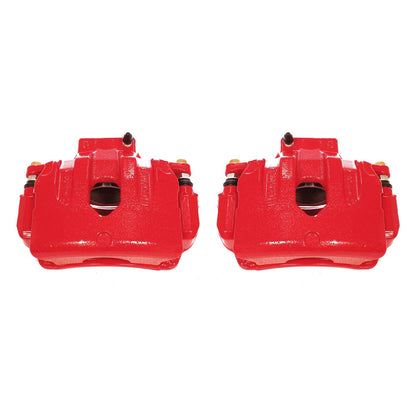 PowerStop Power Stop 10-16 Hyundai Genesis Coupe Front Red Calipers w/Brackets - Pair S6412