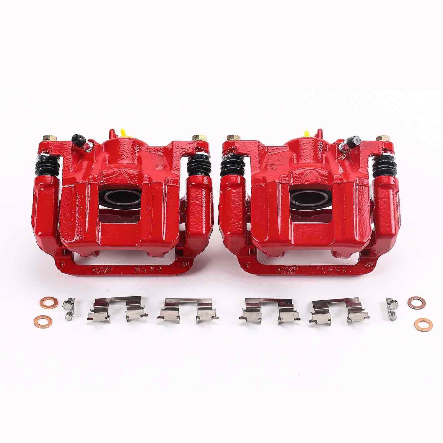 PowerStop Power Stop 11-17 Honda Odyssey Rear Red Calipers w/Brackets - Pair S6446