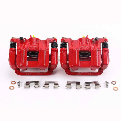 PowerStop Power Stop 11-17 Honda Odyssey Rear Red Calipers w/Brackets - Pair S6446
