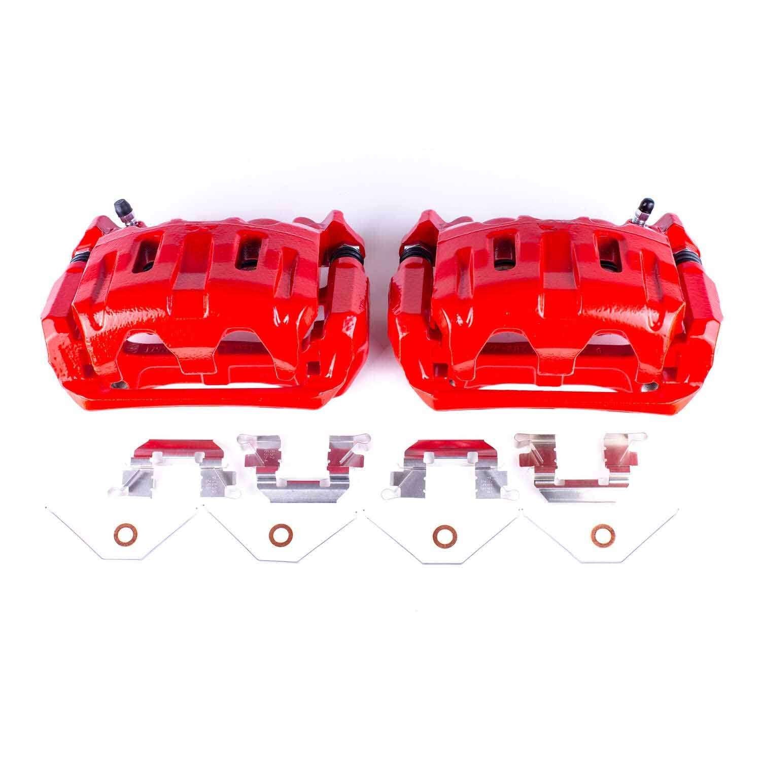PowerStop Power Stop 11-17 Honda Odyssey Front Red Calipers w/Brackets - Pair S6448