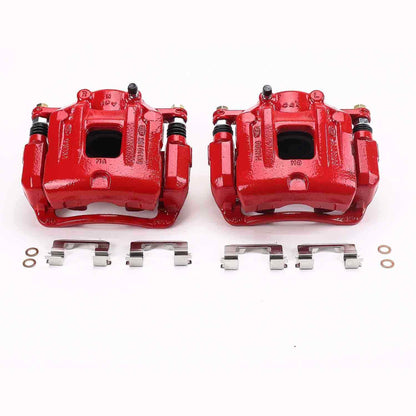 PowerStop Power Stop 10-12 Hyundai Santa Fe Front Red Calipers w/Brackets - Pair S6462