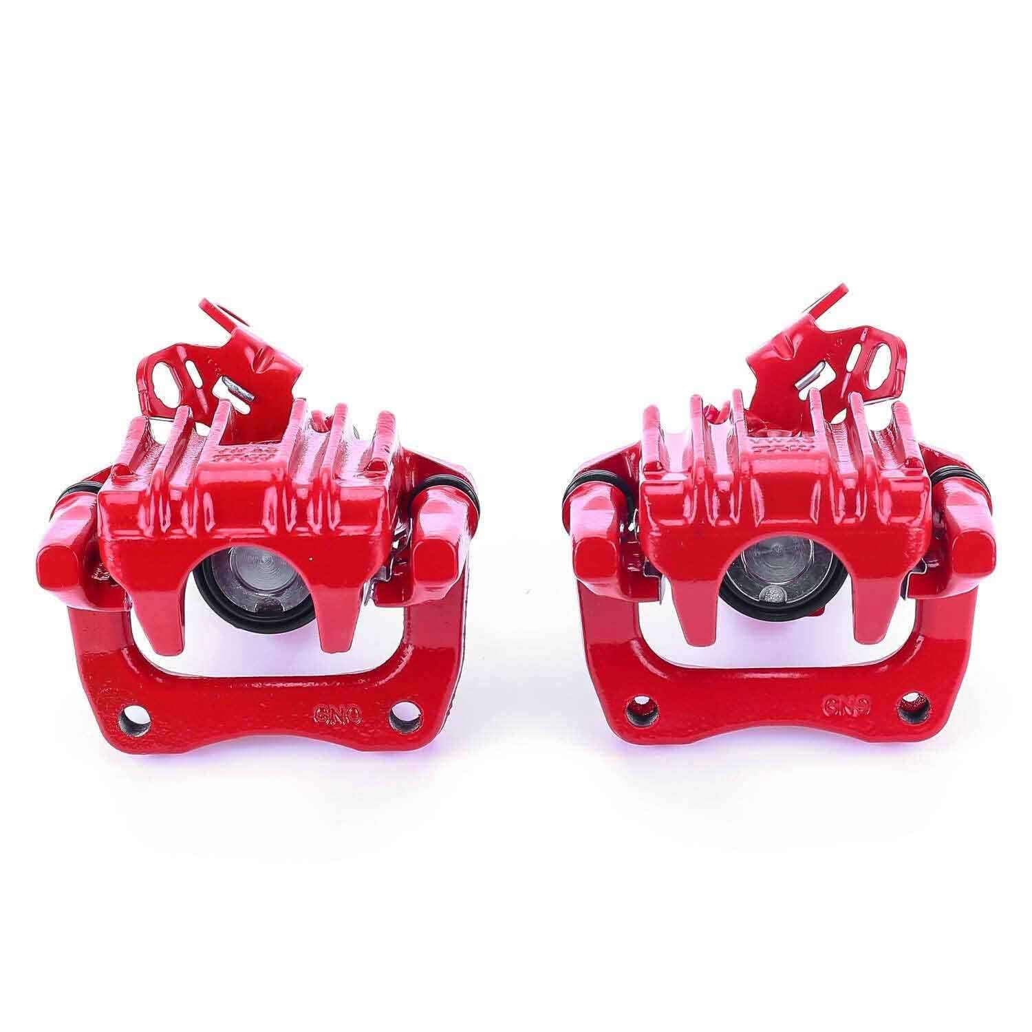 PowerStop Power Stop 10-13 Audi A3 Rear Red Calipers w/Brackets - Pair S6650
